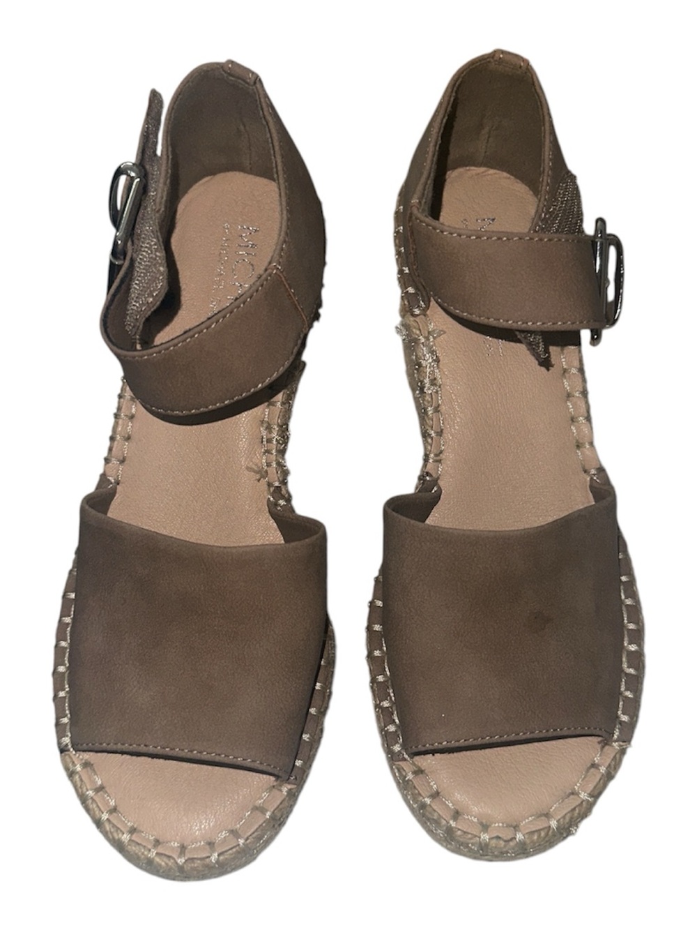 MICHAEL Michael Kors Taupe Espadrille Ankle-Strap Sandals